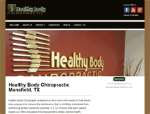 Tablet Screenshot of healthybodychiro.com